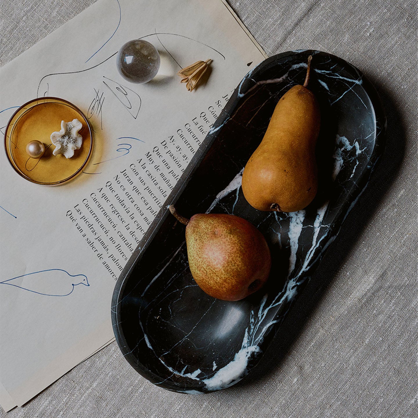 Marble Facet Bowl
