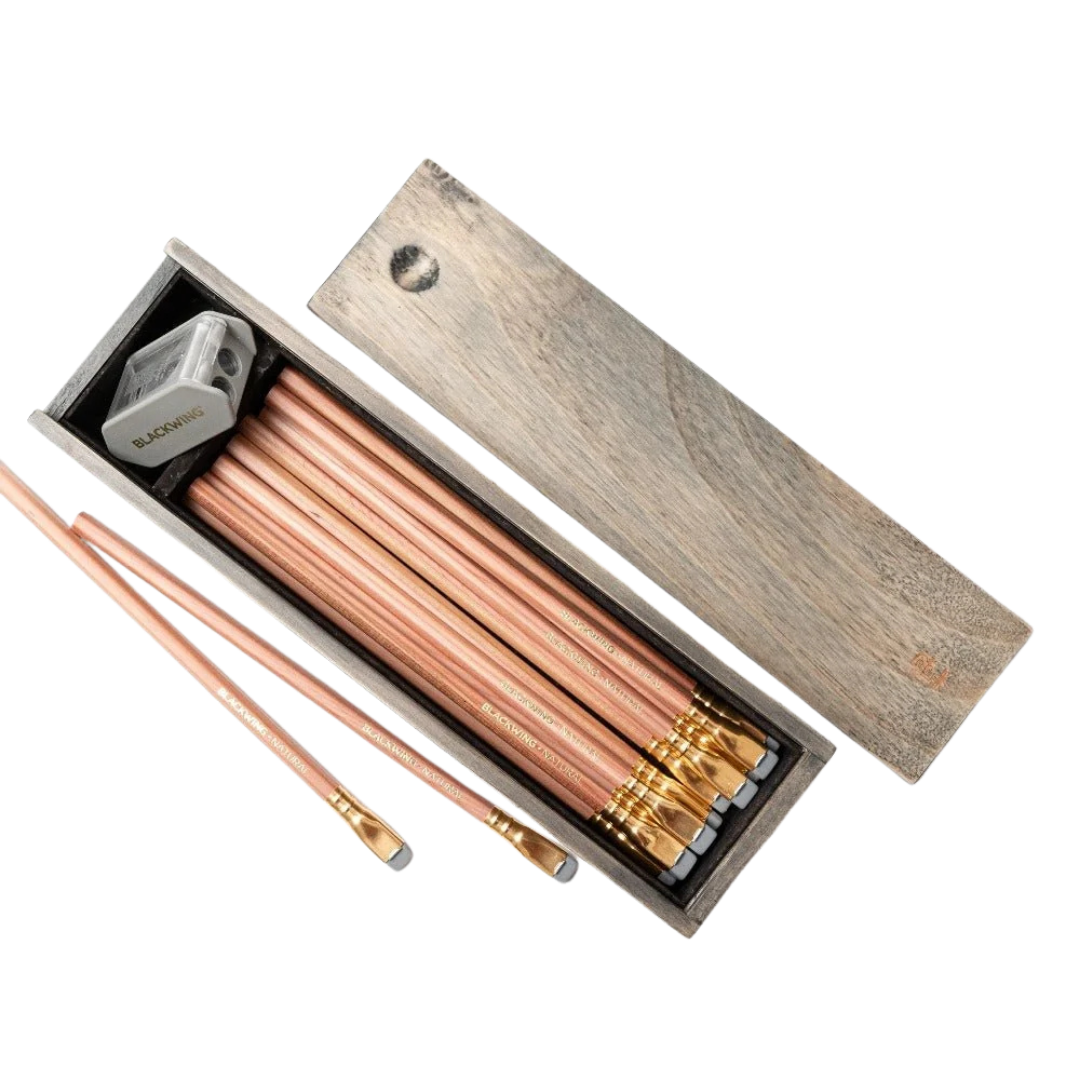 Blackwing Rustic Box Ahşap Kalem Kutusu - Natural 12'li