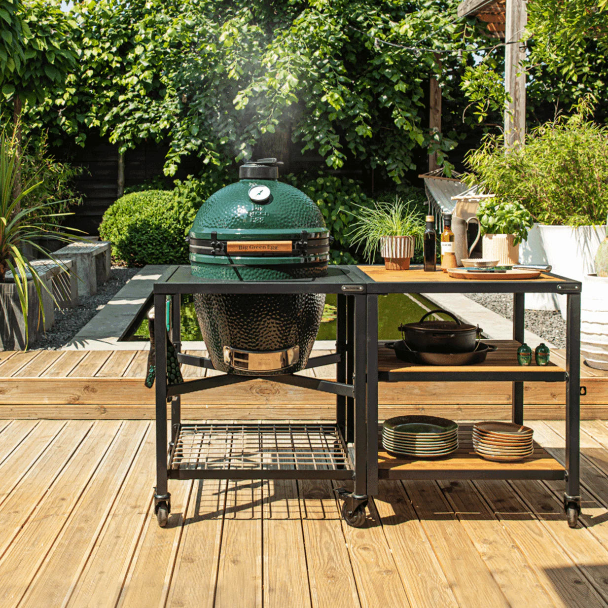 Large Big Green Egg Kamado Barbekü