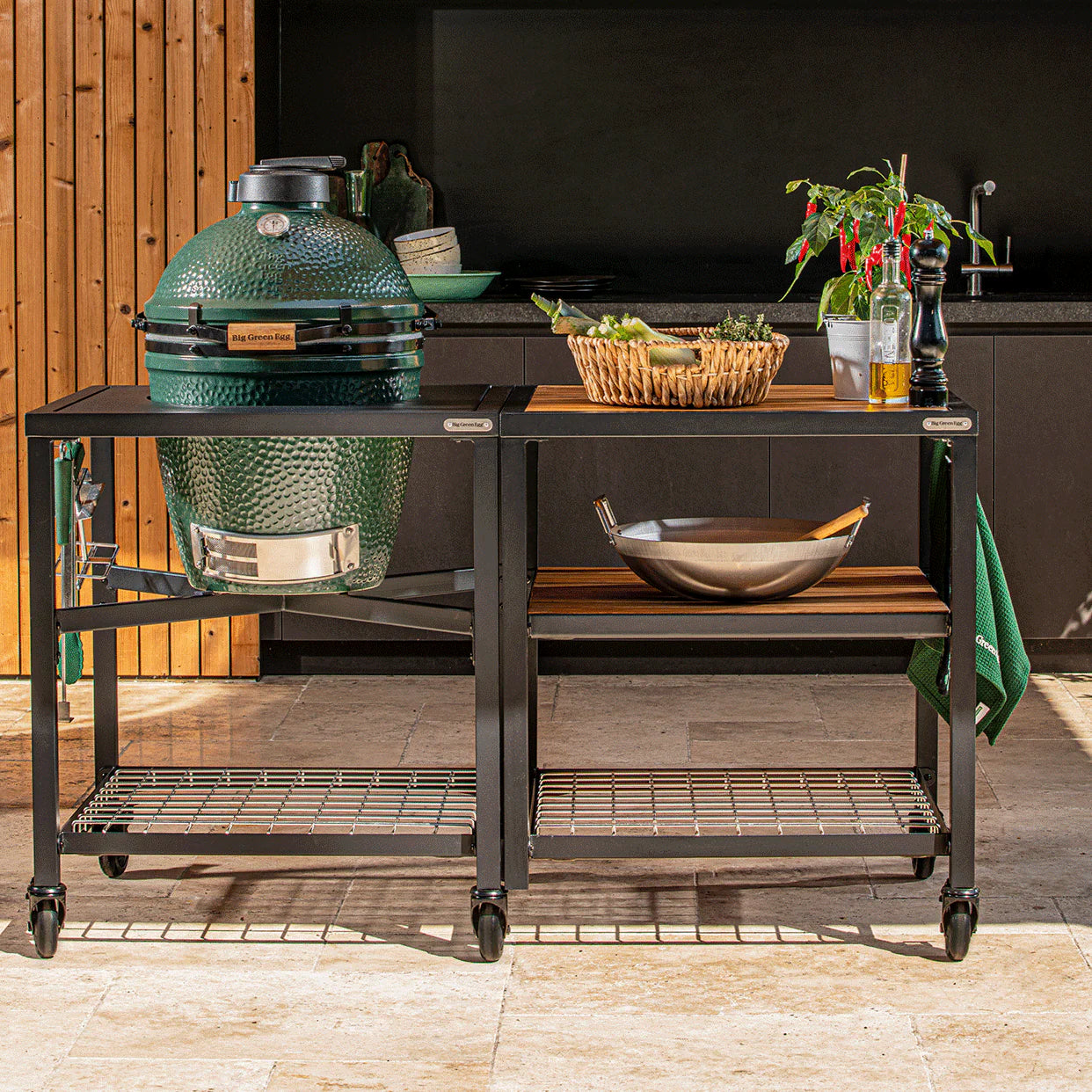 Large Big Green Egg Kamado Barbekü
