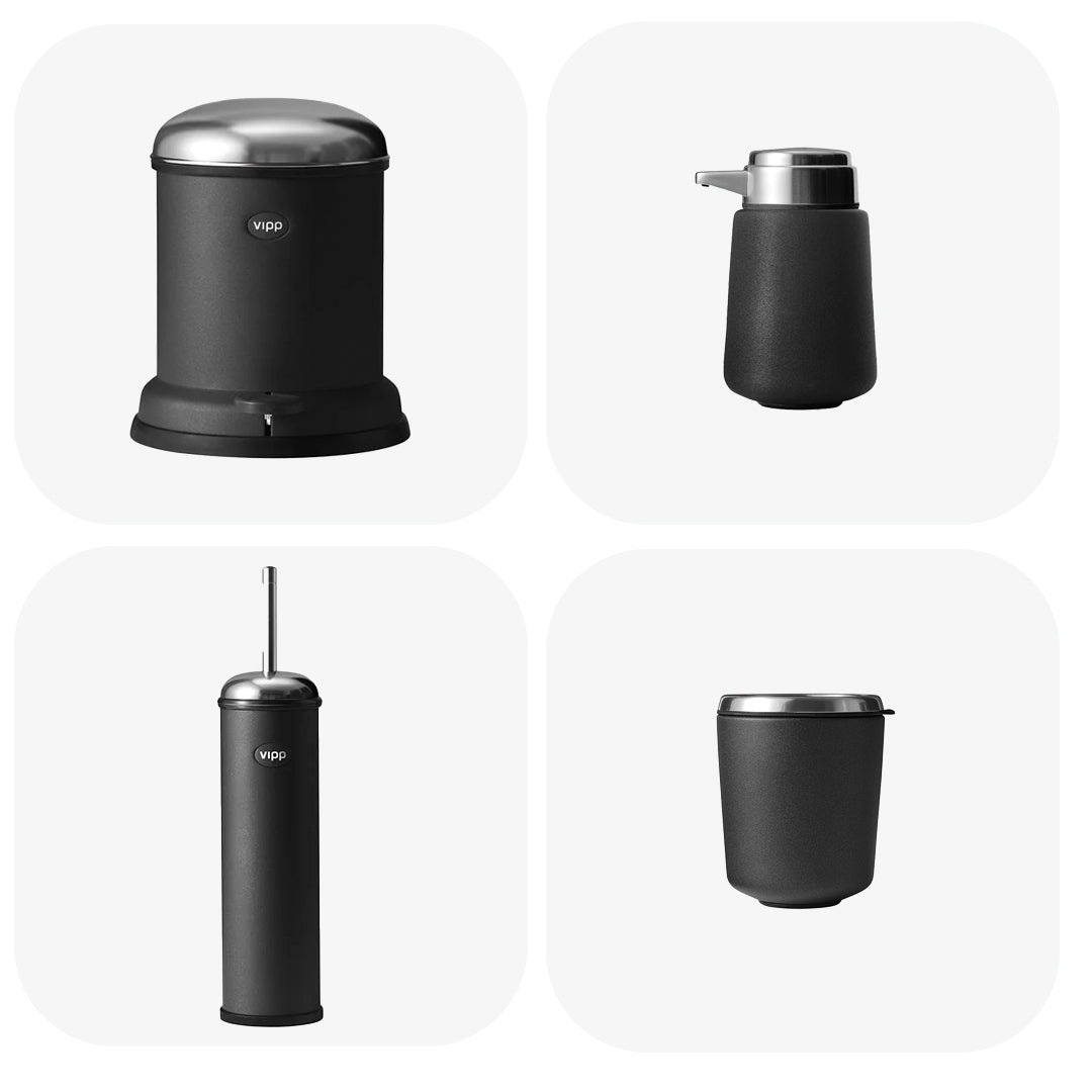 Vipp Bathroom Essentials Black Set