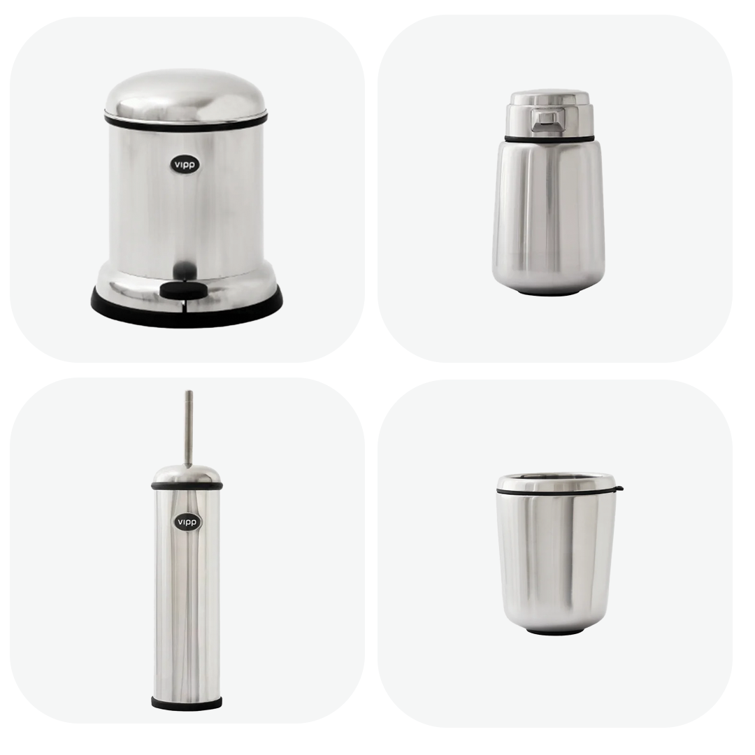 Vipp Bathroom Essentials Stainless Steel Set